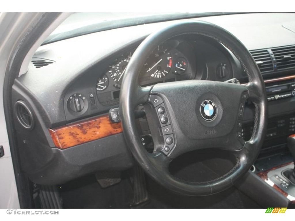 2002 5 Series 530i Sedan - Titanium Silver Metallic / Black photo #24