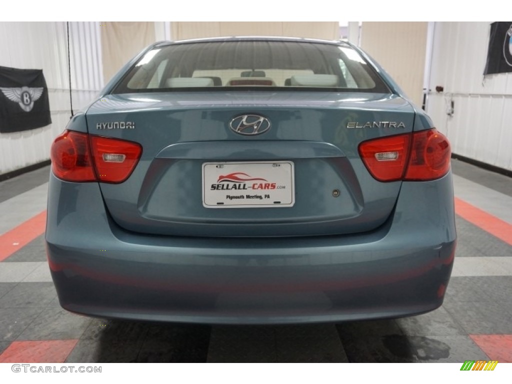 2007 Elantra Limited Sedan - Seattle Light Blue / Beige photo #9