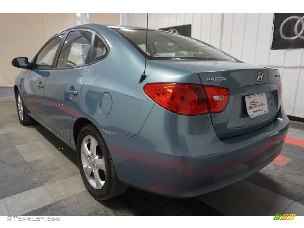 2007 Elantra Limited Sedan - Seattle Light Blue / Beige photo #10