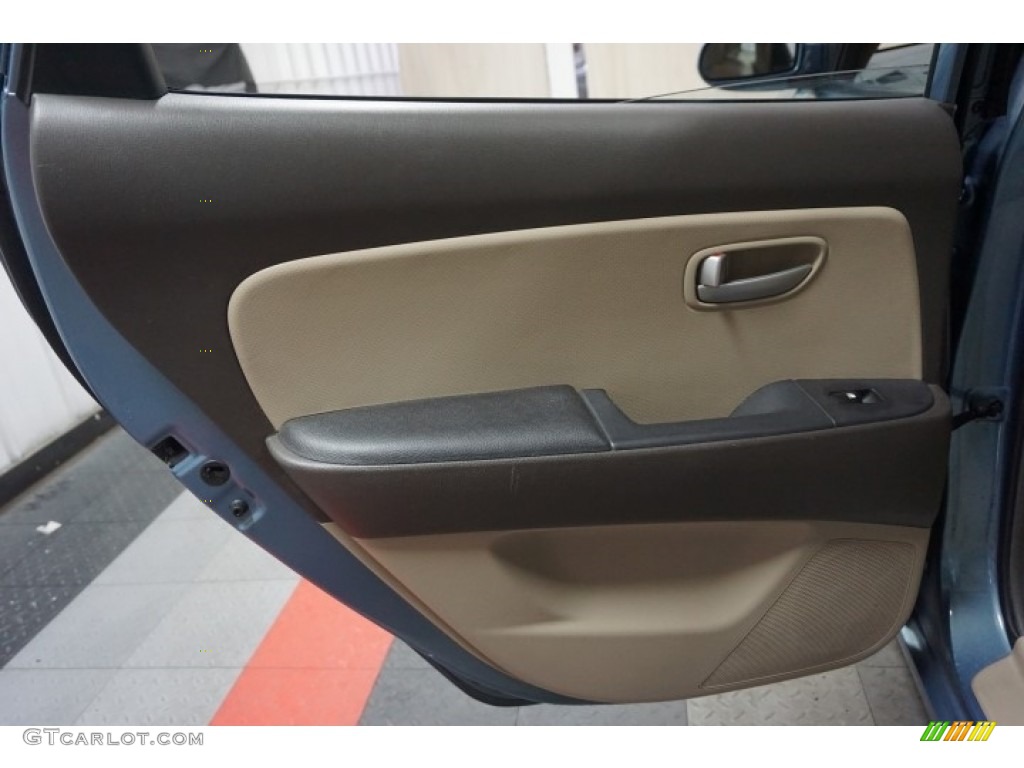 2007 Elantra Limited Sedan - Seattle Light Blue / Beige photo #15