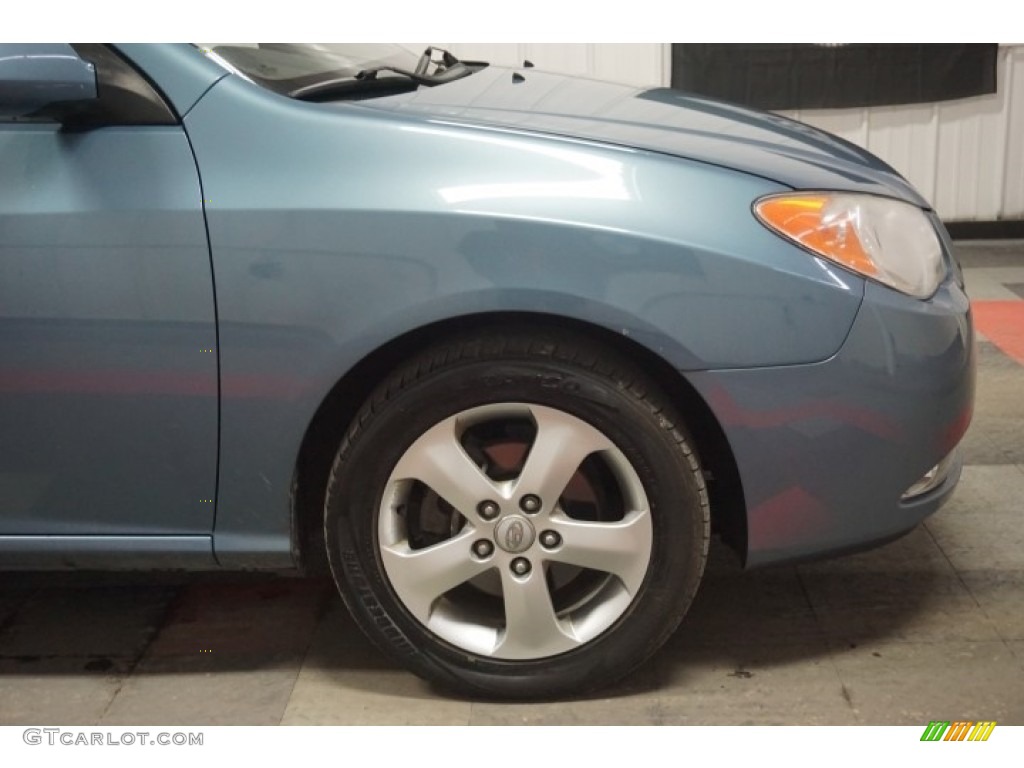 2007 Elantra Limited Sedan - Seattle Light Blue / Beige photo #50
