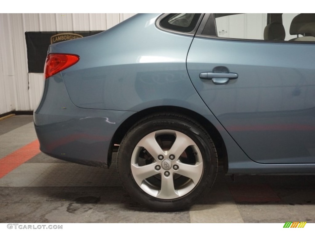 2007 Elantra Limited Sedan - Seattle Light Blue / Beige photo #57