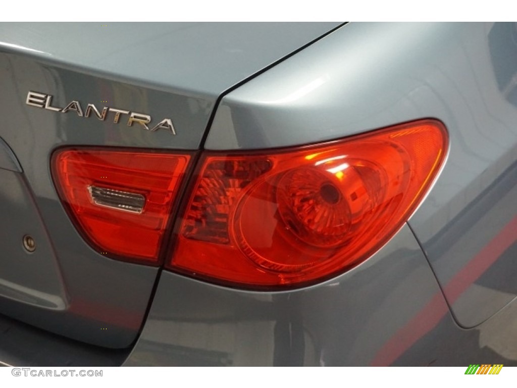 2007 Elantra Limited Sedan - Seattle Light Blue / Beige photo #60