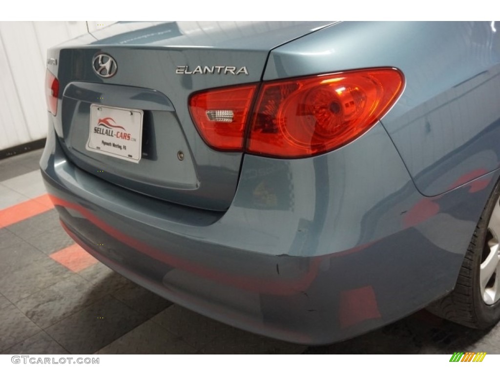 2007 Elantra Limited Sedan - Seattle Light Blue / Beige photo #63