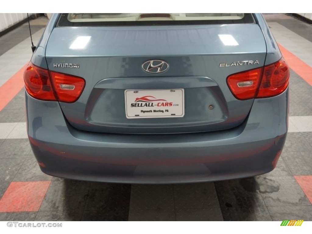 2007 Elantra Limited Sedan - Seattle Light Blue / Beige photo #64