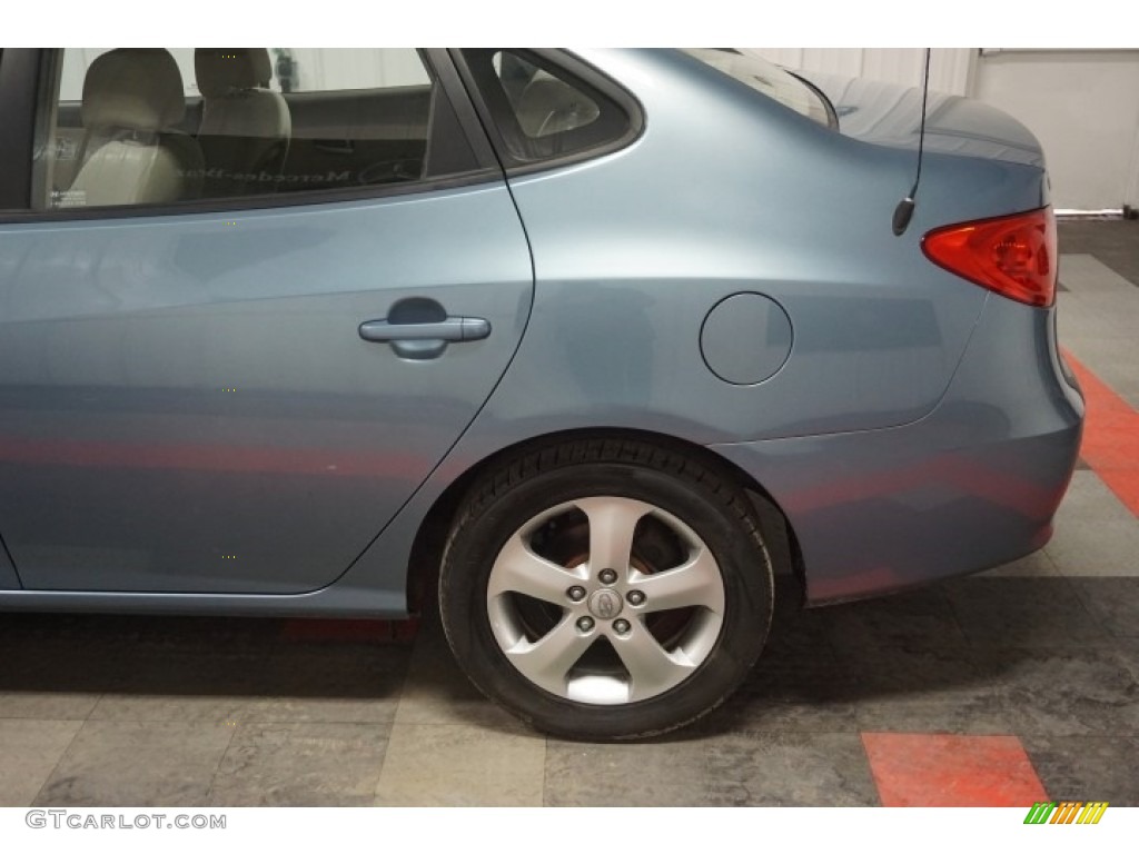 2007 Elantra Limited Sedan - Seattle Light Blue / Beige photo #65