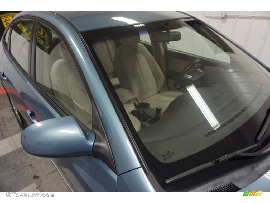 2007 Elantra Limited Sedan - Seattle Light Blue / Beige photo #81