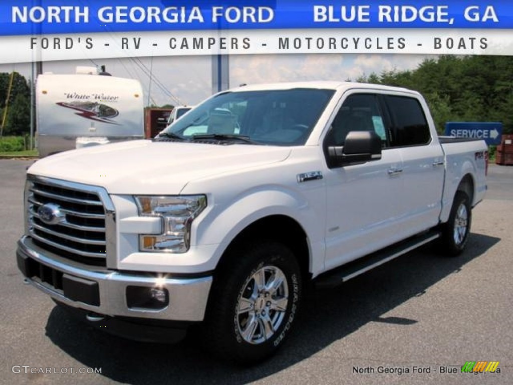 2016 F150 XLT SuperCrew 4x4 - Oxford White / Medium Earth Gray photo #1