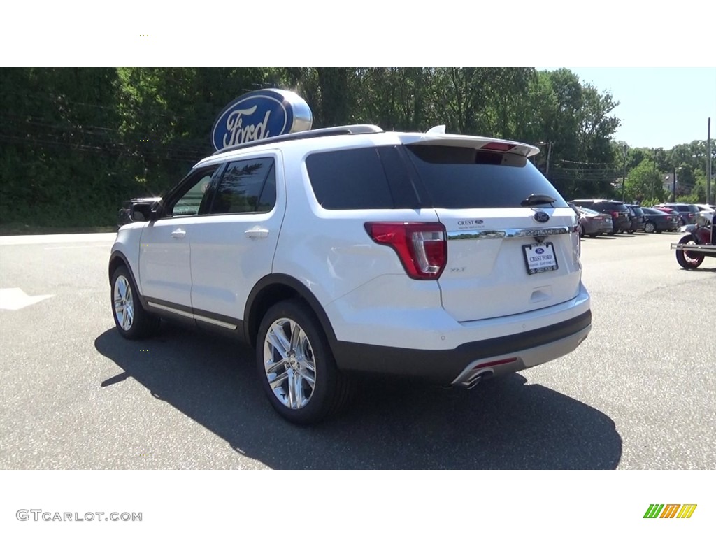 2017 Explorer XLT 4WD - White Platinum / Ebony Black photo #5