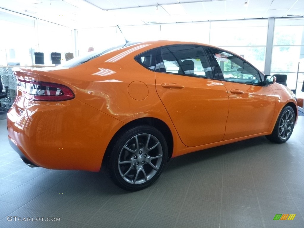 2014 Dart SXT - Header Orange / Black/Light Tungsten photo #5