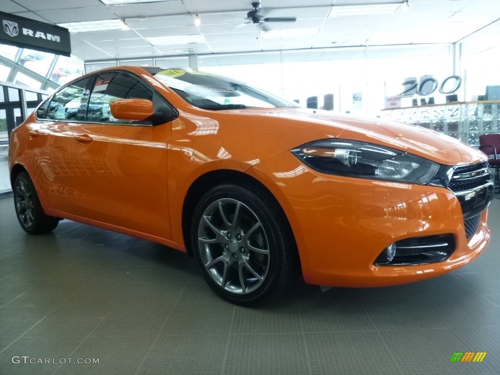 2014 Dart SXT - Header Orange / Black/Light Tungsten photo #7