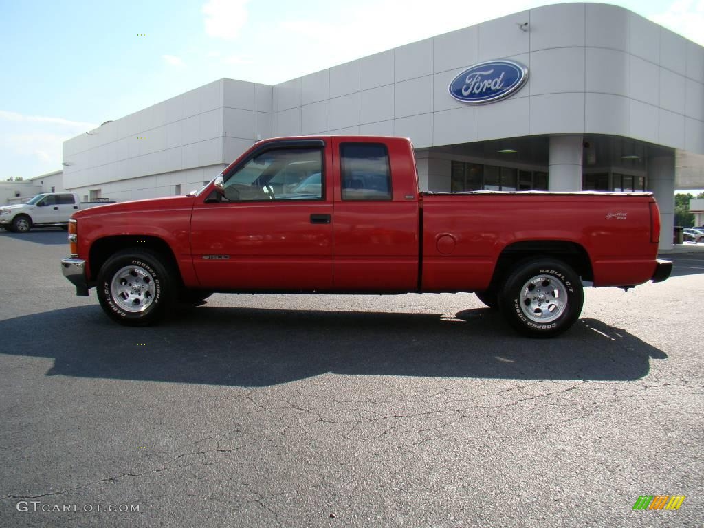 1994 C/K C1500 Extended Cab - Victory Red / Red photo #5