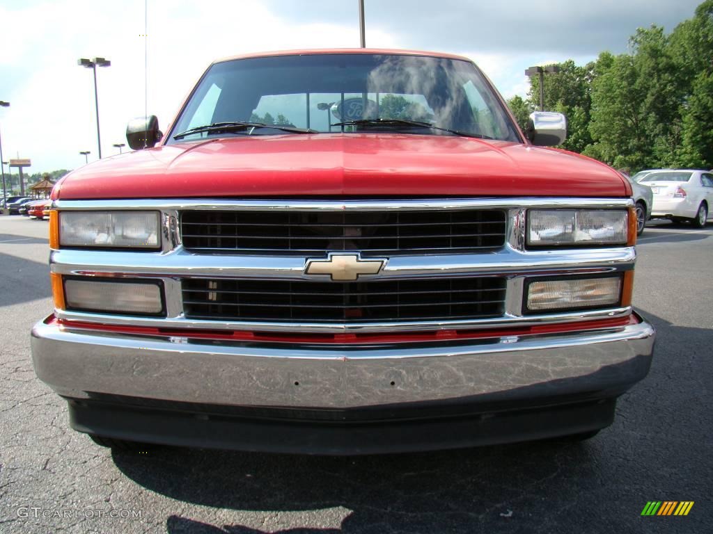 1994 C/K C1500 Extended Cab - Victory Red / Red photo #7