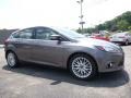 2014 Sterling Gray Ford Focus Titanium Hatchback  photo #1