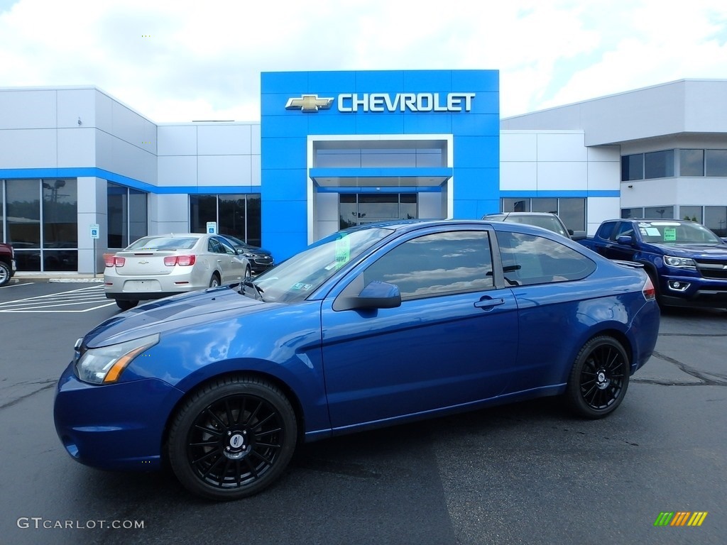 2009 Focus SE Coupe - Vista Blue Metallic / Charcoal Black photo #1