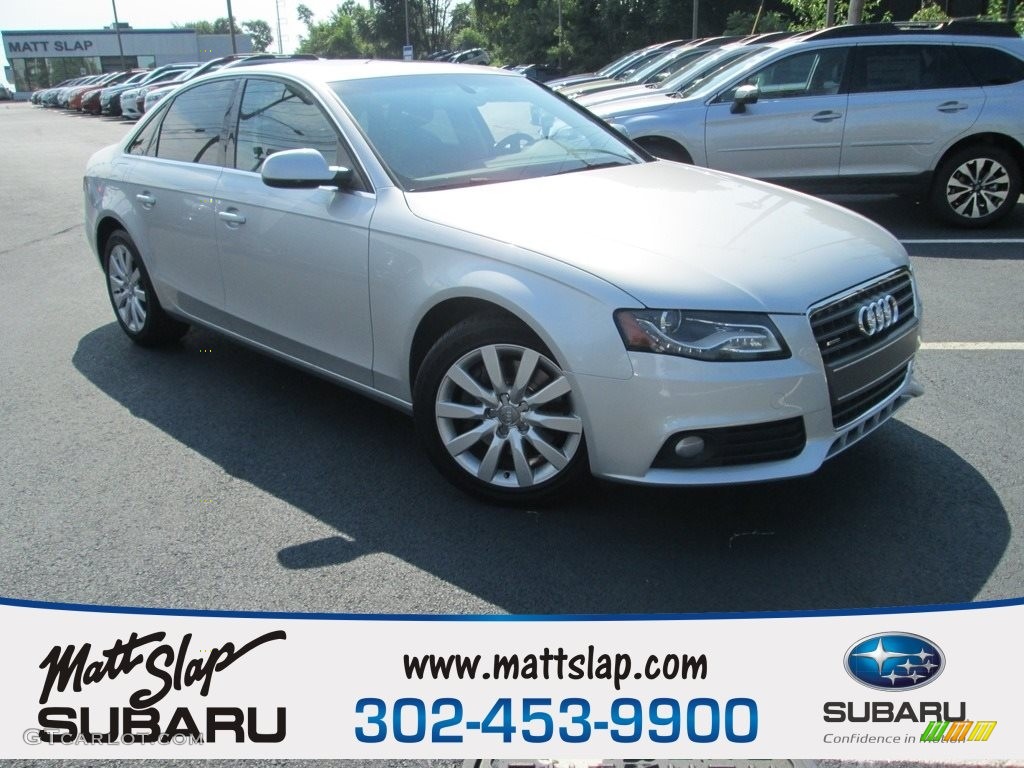 2011 A4 2.0T quattro Sedan - Ice Silver Metallic / Black photo #1