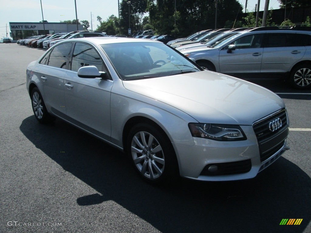 2011 A4 2.0T quattro Sedan - Ice Silver Metallic / Black photo #4