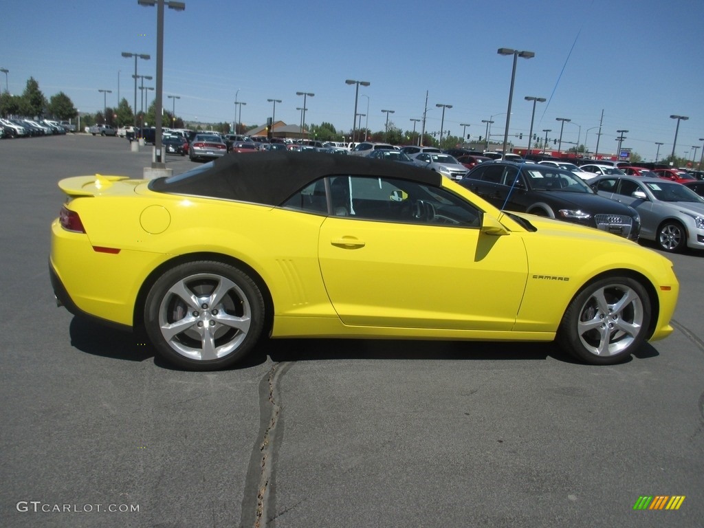 2015 Camaro SS/RS Convertible - Bright Yellow / Gray photo #8