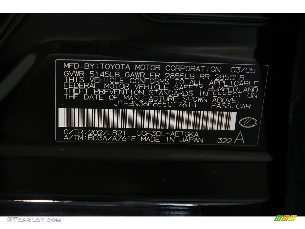 2005 LS 430 Sedan - Black Onyx / Black photo #34