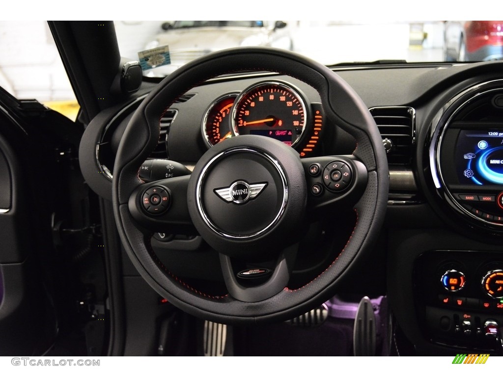 2017 Mini Clubman Cooper S ALL4 Double Stripe Carbon Black Steering Wheel Photo #114637056