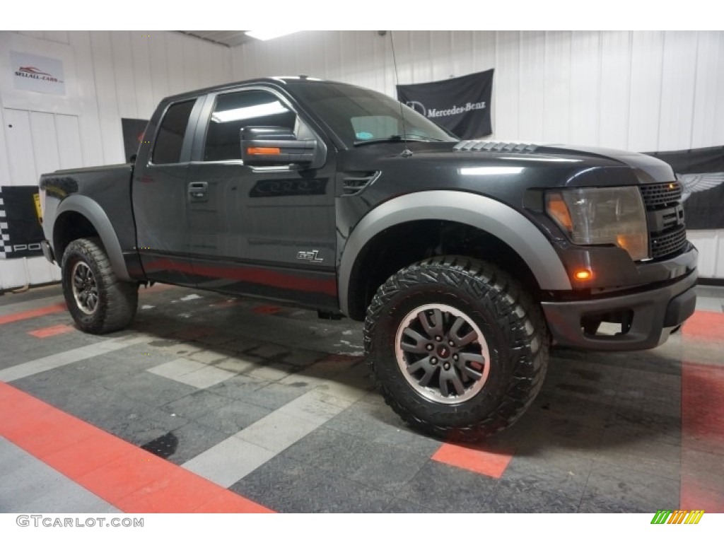 2011 F150 SVT Raptor SuperCab 4x4 - Tuxedo Black Metallic / Black photo #6