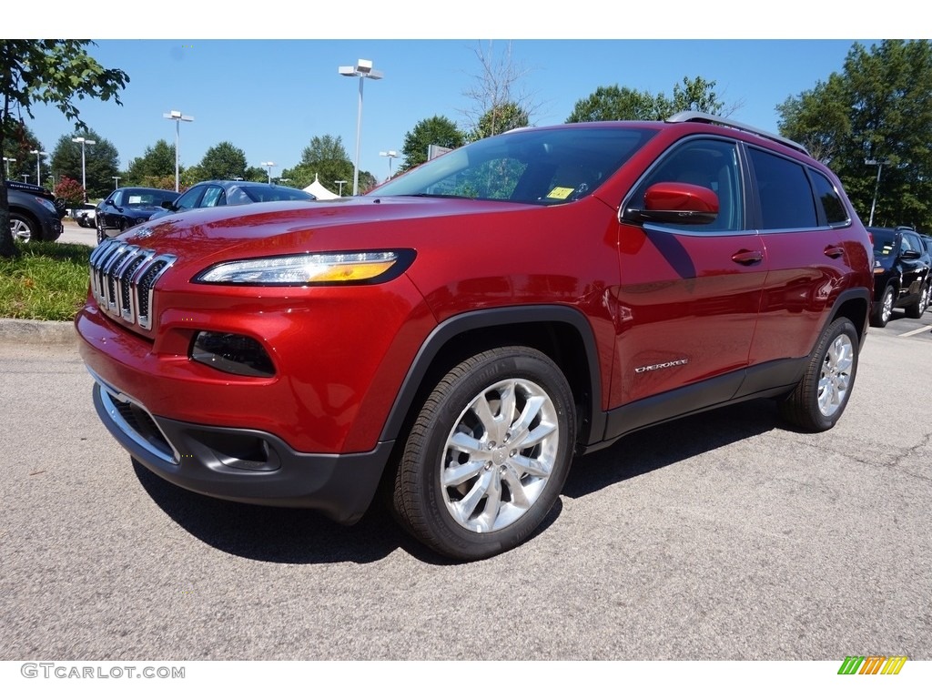 2016 Cherokee Limited - Deep Cherry Red Crystal Pearl / Black/Light Frost Beige photo #1