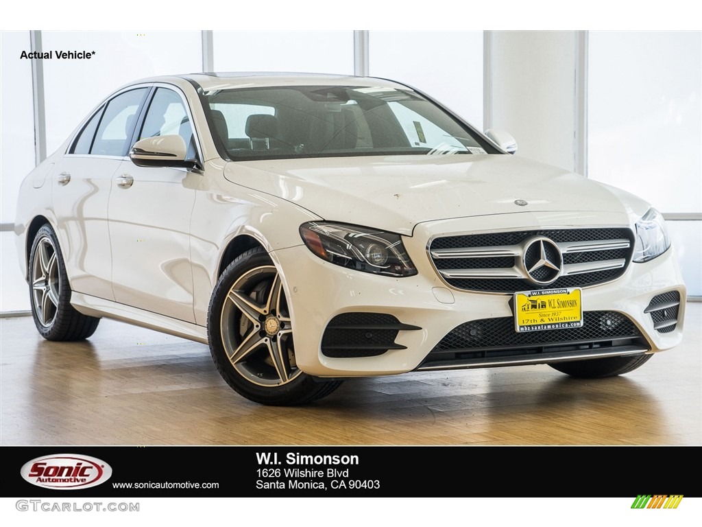 2017 E 300 Sedan - Polar White / Black photo #1