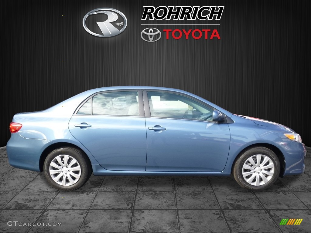2013 Corolla LE - Tropical Sea Metallic / Ash photo #2