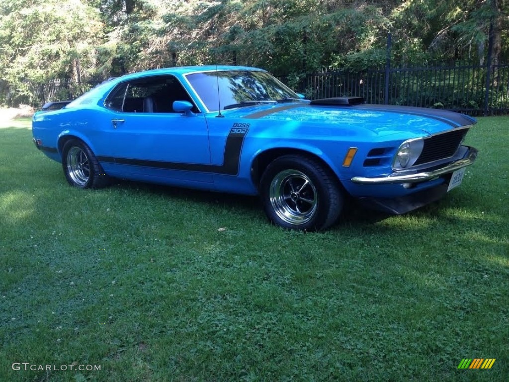 Grabber Blue 1970 Ford Mustang BOSS 302 Exterior Photo #114656404