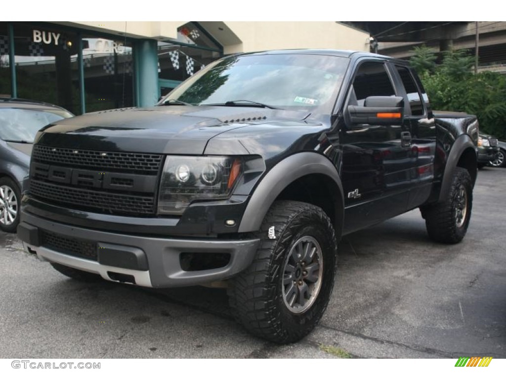 2011 F150 SVT Raptor SuperCab 4x4 - Tuxedo Black Metallic / Black photo #7