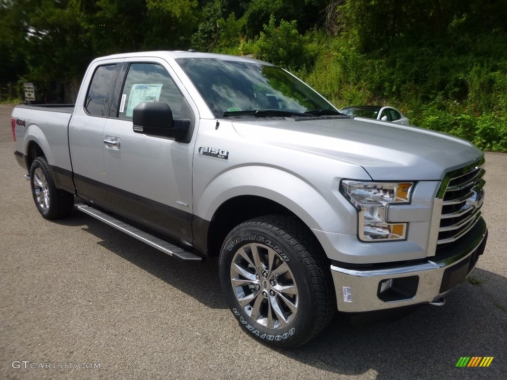 2016 F150 XLT SuperCab 4x4 - Ingot Silver / Medium Earth Gray photo #9