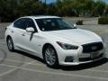 Moonlight White 2014 Infiniti Q 50 Hybrid Premium