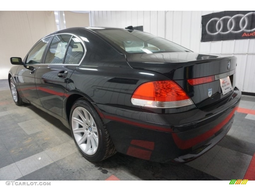 2002 7 Series 745i Sedan - Black Sapphire Metallic / Black photo #10