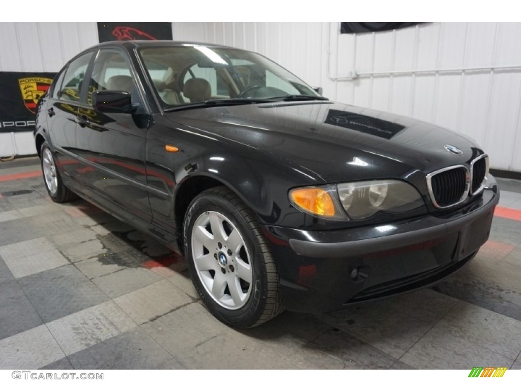 2002 3 Series 325xi Sedan - Jet Black / Black photo #5