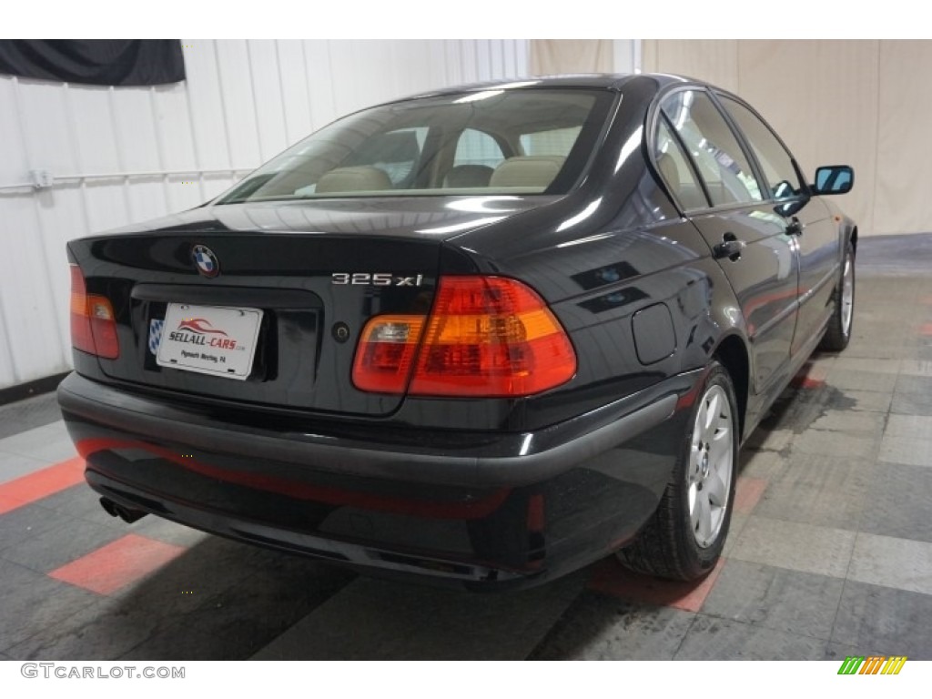 2002 3 Series 325xi Sedan - Jet Black / Black photo #8