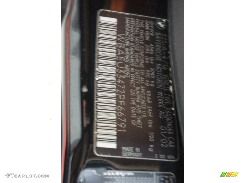 2002 3 Series 325xi Sedan - Jet Black / Black photo #13