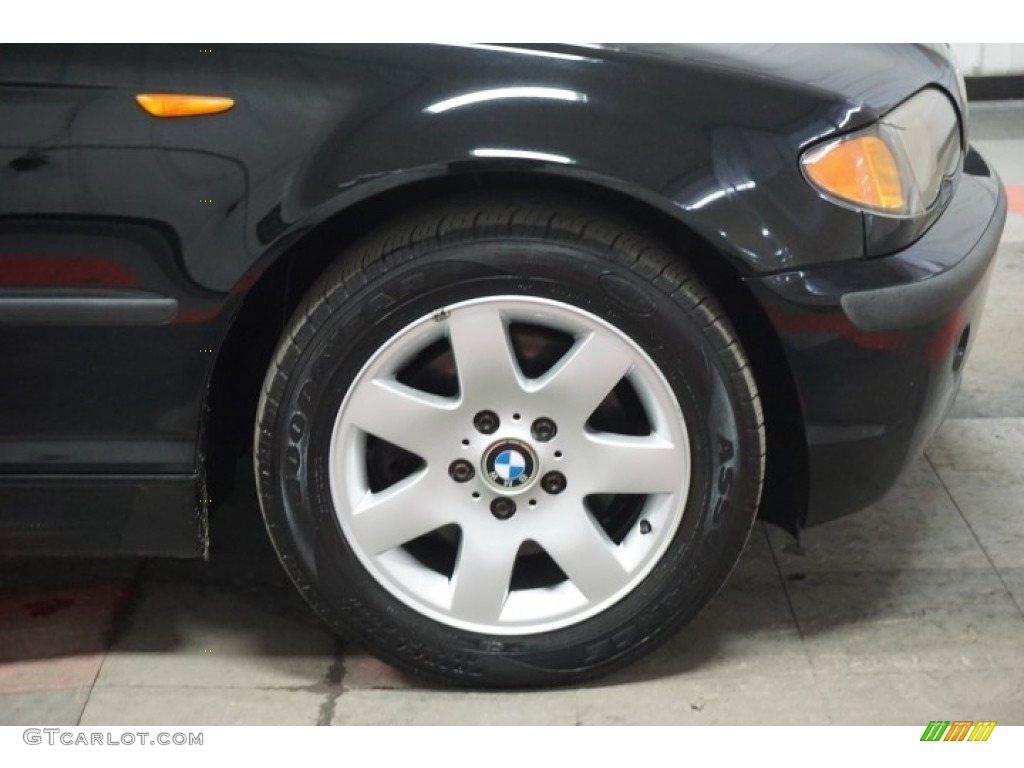 2002 3 Series 325xi Sedan - Jet Black / Black photo #56
