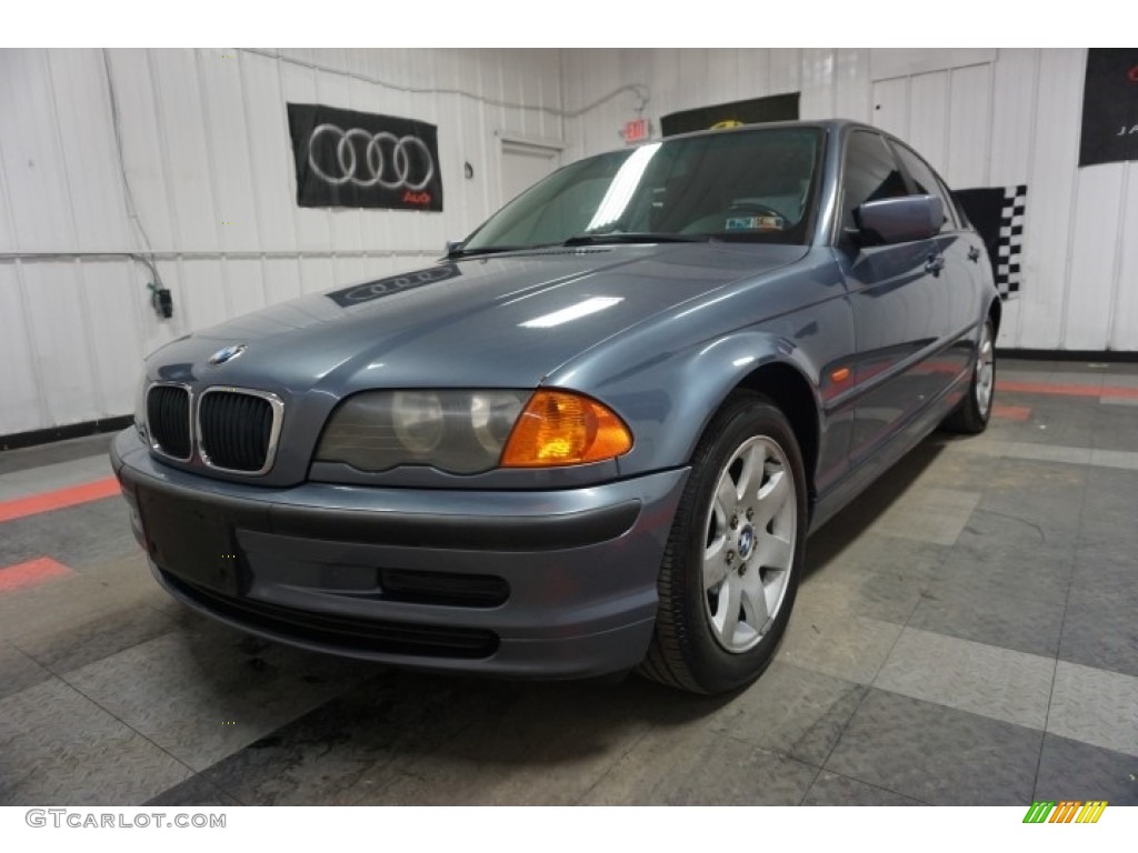 1999 3 Series 323i Sedan - Steel Blue Metallic / Black photo #3