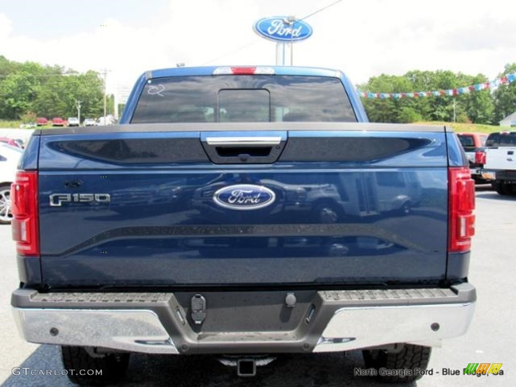 2016 F150 Lariat SuperCrew 4x4 - Blue Jeans / Medium Light Camel photo #4