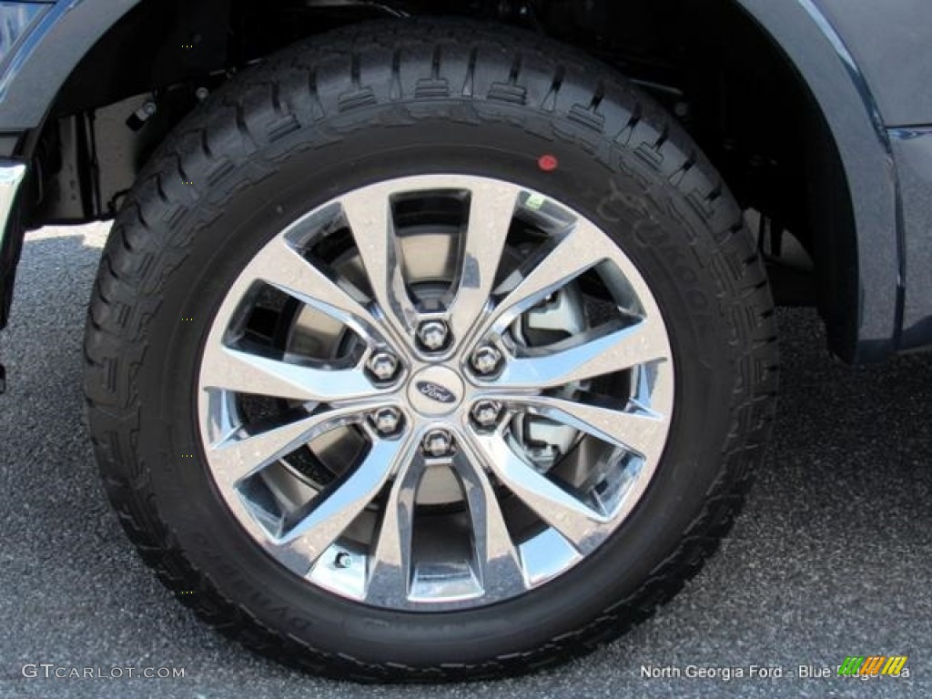 2016 F150 Lariat SuperCrew 4x4 - Blue Jeans / Medium Light Camel photo #9