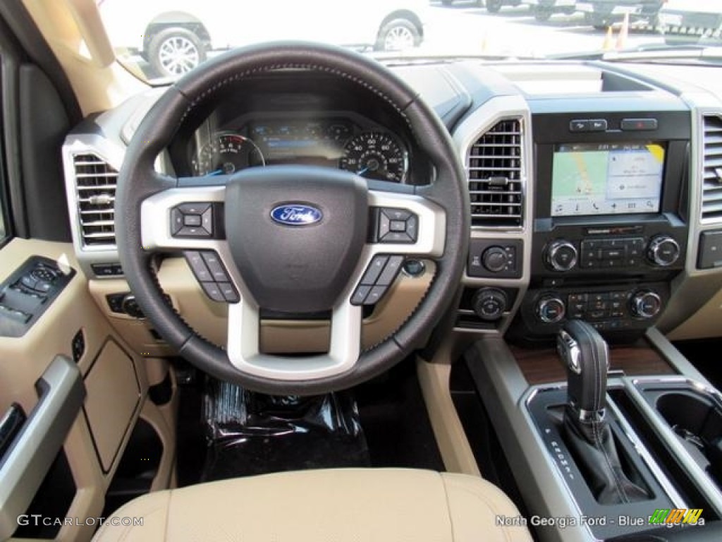 2016 F150 Lariat SuperCrew 4x4 - Blue Jeans / Medium Light Camel photo #16