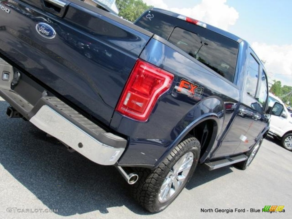 2016 F150 Lariat SuperCrew 4x4 - Blue Jeans / Medium Light Camel photo #39