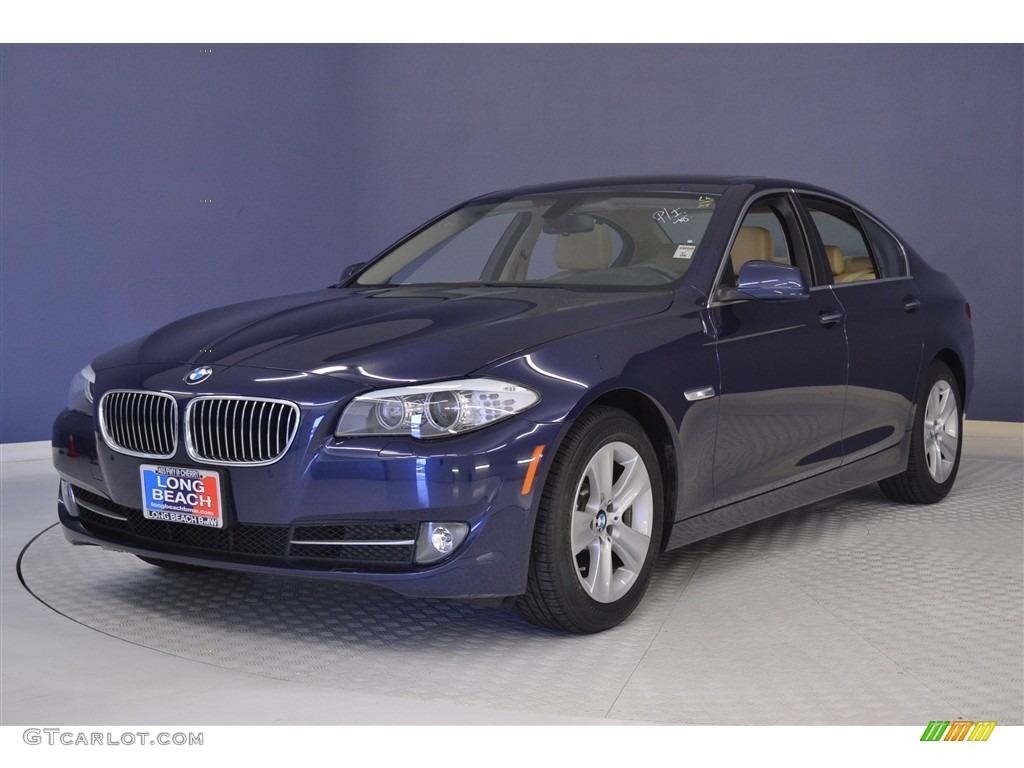 2013 5 Series 528i Sedan - Deep Sea Blue Metallic / Venetian Beige photo #3