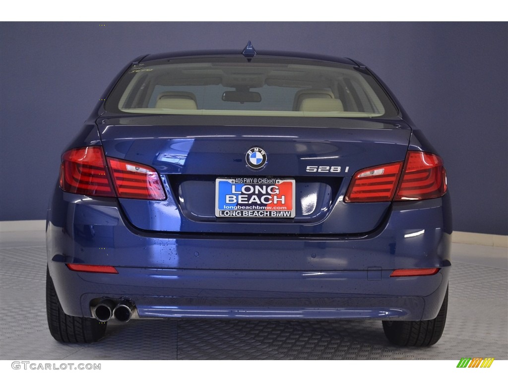 2013 5 Series 528i Sedan - Deep Sea Blue Metallic / Venetian Beige photo #6