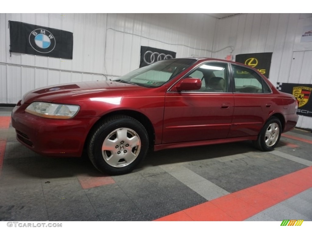 2001 Accord EX V6 Sedan - Firepepper Red Pearl / Ivory photo #2
