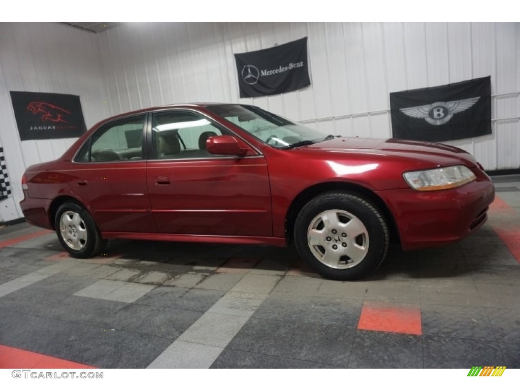 2001 Accord EX V6 Sedan - Firepepper Red Pearl / Ivory photo #6