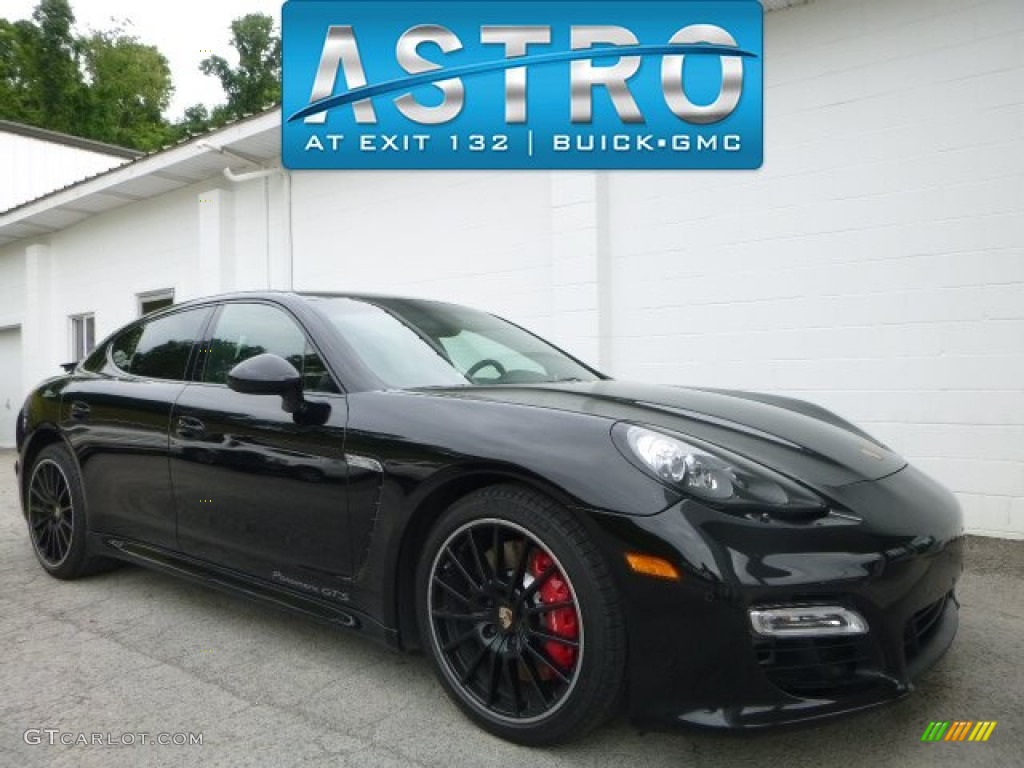 2013 Panamera GTS - Black / Black photo #1
