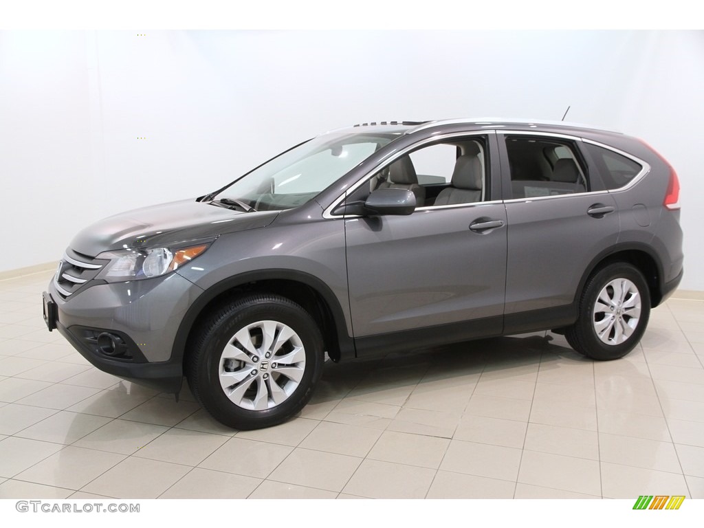 2014 CR-V EX-L AWD - Polished Metal Metallic / Gray photo #3
