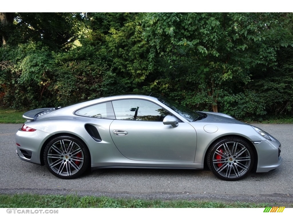 2014 911 Turbo Coupe - GT Silver Metallic / Espresso/Cognac Natural Leather photo #7