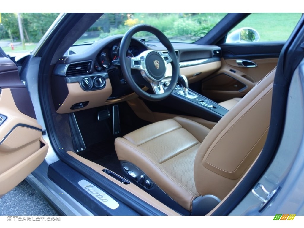 2014 911 Turbo Coupe - GT Silver Metallic / Espresso/Cognac Natural Leather photo #11